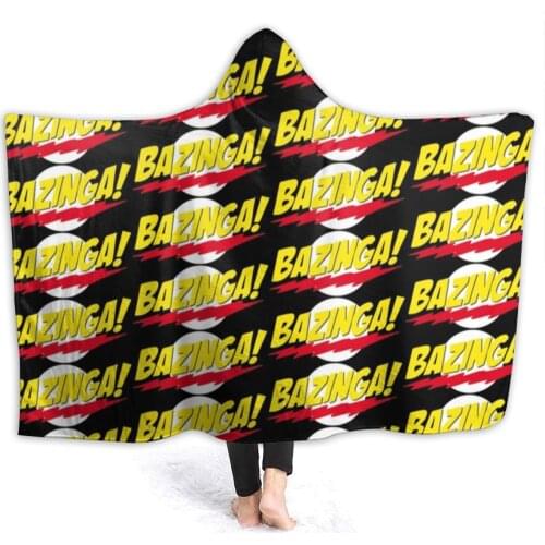 Bazinga Blanket Fleece Travel With Hood Blanket Soft Fashion Beautiful Bedspread