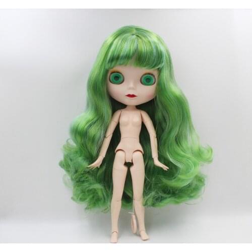 Free Shipping BJD joint RBL-759 DIY Nude Blyth doll birthday gift for girl 4 colour big eyes dolls with beautiful Hair cute toy