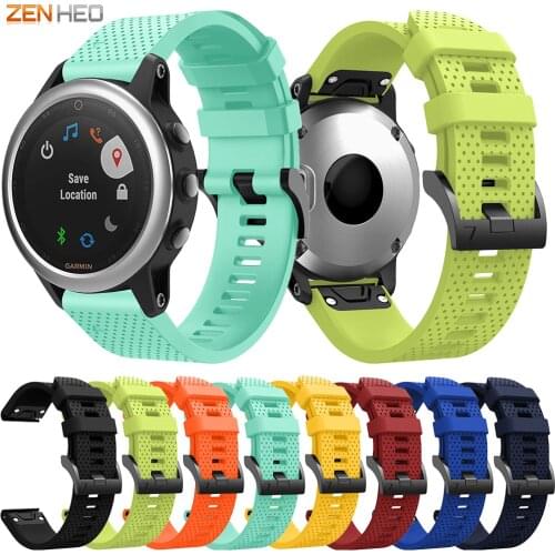 For Garmin Fenix 5S/5S Plus Quick Release Silicone Band Strap Replacement Easy Fit Wrist Band For Garmin Fenix 6S Pro