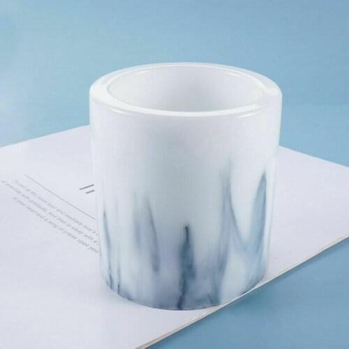 Pen Holder Mould Candle Pot Molds Silicone Flower Pot Round Pen Container Mold Resin Casting Tray Molds Handmade DIY Craft Tool