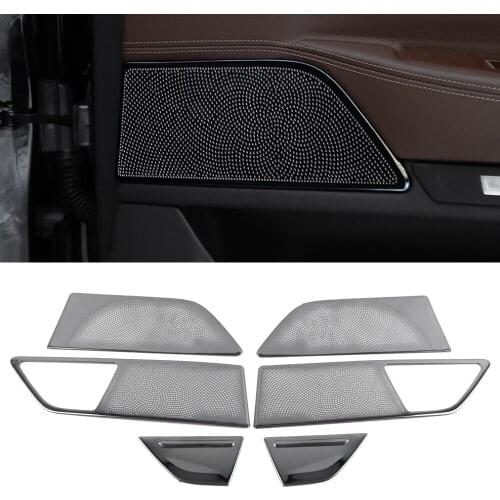 For BMW 7 Series G11 2016-2021 Car Stainless Door Loudspeaker Sound Pad Speaker Cover Trim Frame Sticker Interior Accessories