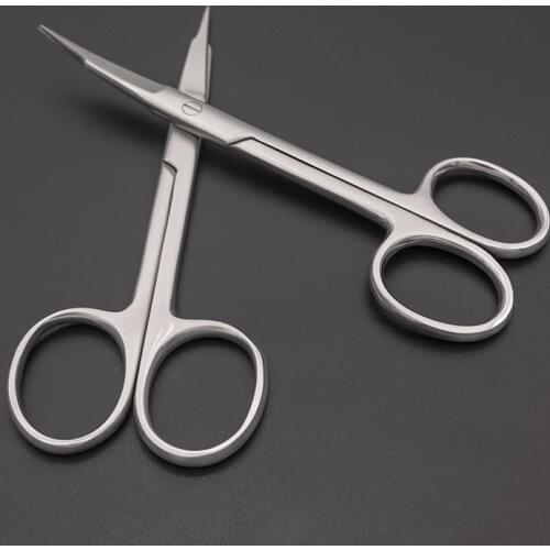 Stainless steel moving pet surgical instrument urethral scissors urethral ostomy tool straight elbow integrated step scissors