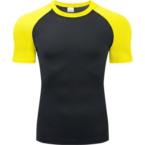 Summe Men Short Sleeve Compression T shirt Tights T-shirt Sports Fitness Quick Dry Mens Rashgard Tshirt Male O-neck Tee Tops