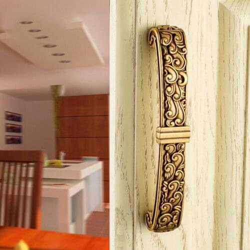 Antique Furniture Handles Clouds Striped Carved Handle Drawer Door Knobs Jewelry Box Bronze Cabinet Pulls Cupboard Wood