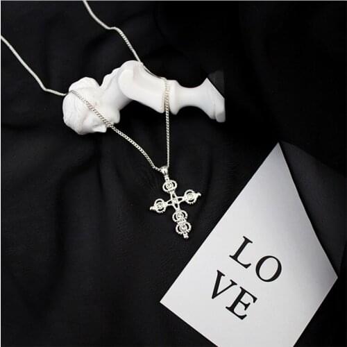 Timlee N053 Exquisite Temperamental Cross Rhinestone Pendant Necklaces Vintage Sweater Chain ,Fashion Jewelry wholesale
