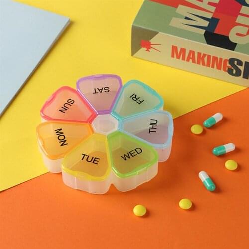 Weekly Pill Box Medicine Box Medicine Case 7 Partition Design Vitamin Medicine Holder Medicine Case Pill Case Medicine Box