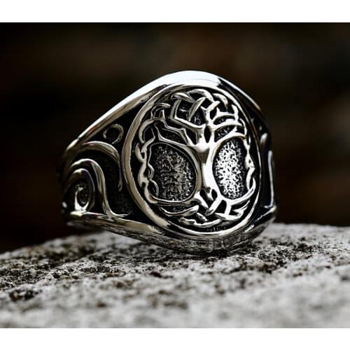 Beier men stainless steel viking fashion ring good detail unique man amulet personality gift jewelry LR732