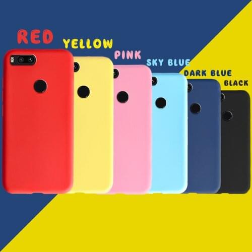 Soft Silicone Case For Xiaomi Mi A1 Case Color Matte TPU Back Cover For Xiaomi Mi A1 MiA1 Cover Funda Xiaomi Mi 5X Phone Cases