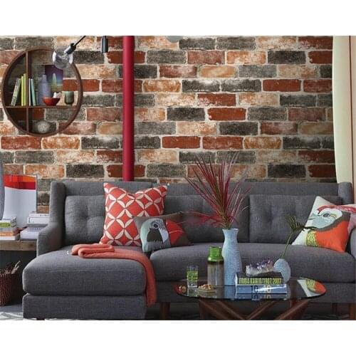 Beibehang European and American style wallpaper bricks non - woven wallpaper living room television wall 3d wallpaper roll mural