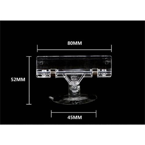 POP Plastic Suction Sucker Sign Clip Clear Sign Label Holder Name Card Display Rack Promotion Price Tag Clip Holder Tag Clamp