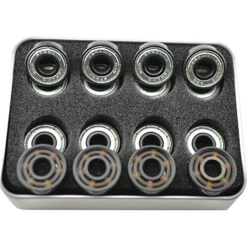 Top!-16Pcs BSB 608 ABEC-11 6 Bead Ceramic Skateboard Bearings Roller Skate Bearings Ice Skate Bearings Long Board Bearings