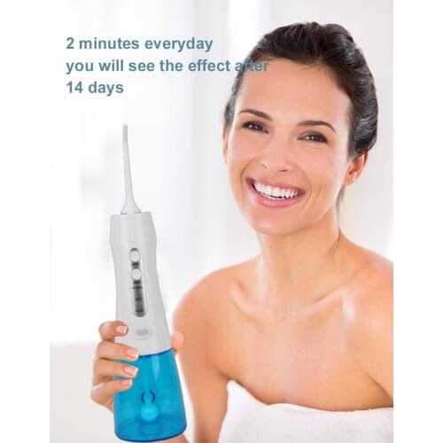 Oral Irrigator USB Rechargeable Water Flosser Portable Dental Water Jet 300ML Water Tank Waterproof Teeth Cleaner