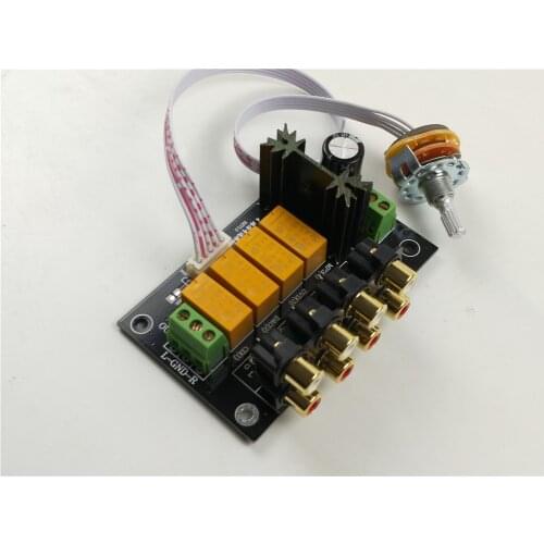 Relay 4-way Audio Input Signal Selector Switching RCA Audio Switch Input Selection Signal Source Selector power amp preamp DAC
