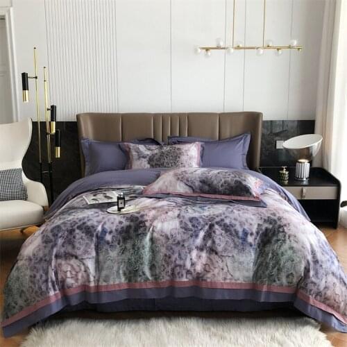 Luxury 1000TC Egyptian Cotton Leopard Bedding Set Duvet Cover Quilt Cover Comforter Set Bed Linen Pillowcases Home Textiles