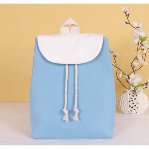 New Fashion Women Backpack for Female Cute College Schoolbag Blue Bookbag Preppy Style Bag Casual Backpacks for Teenager Girls