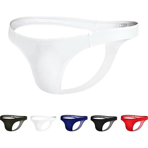 Sexy Mens Underwear Smooth Soft Men Briefs Breathable Ultra Thin Slip Homme Bikini Cotton Thong U Convex Underpants