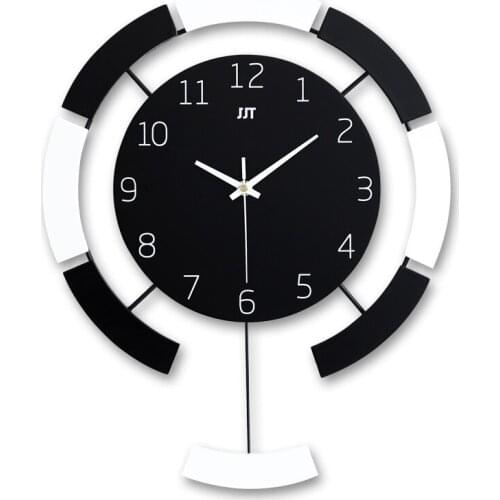 Modern Wall Clocks for Living Room Decor,Metal Unique swing wall clock,Non-Ticking Silent Office Contemporary Clock