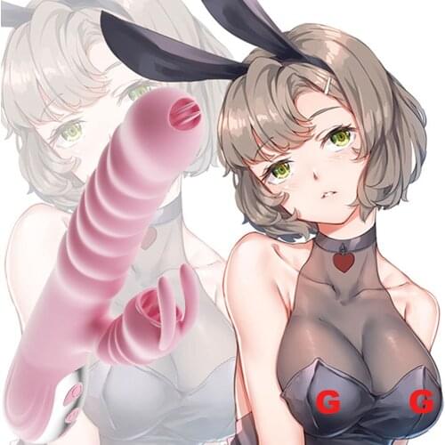 Vibrator Sex Toy For Women Masturbator Tongue Licking Vibrating Dildo Rabbit Telescopic Swing Heating Fidget Toys Adult Product