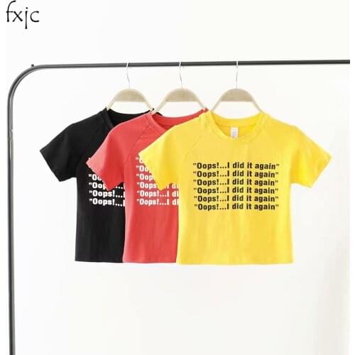 Womens round neck letter short summer T-shirt 3 color 2018 womens T-shirt