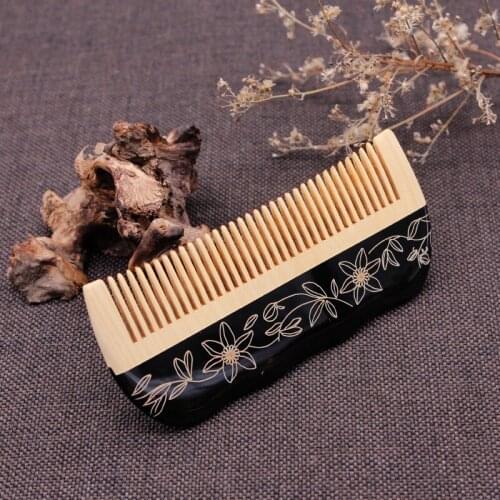 Golden Classical and Exquisite Small Flower Corner Comb Household Comb Anti-static Massage Hairdressing Comb