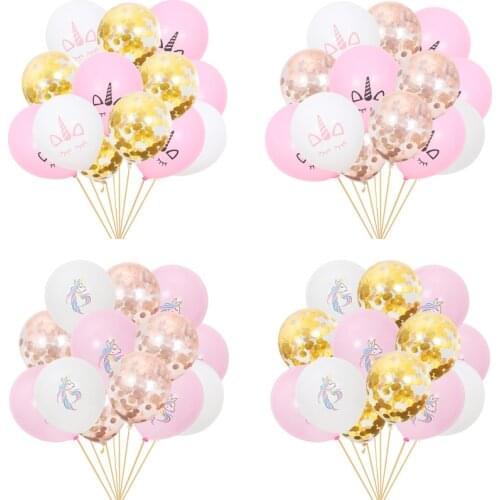 1 Set Unicorn Balloons birthday Party Decorations Latex Confetti Balloon Kids Cartoon Theme Ballons Decoration Party Balloons