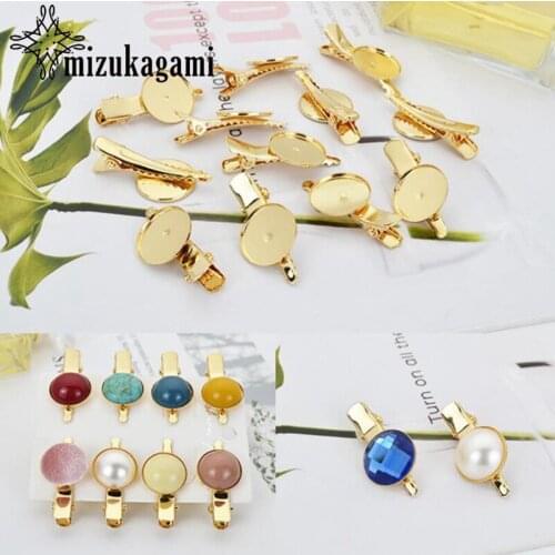 10pcs/lot Minimal 16mm geometric clip DIY Accessories Material Hairpin accessories