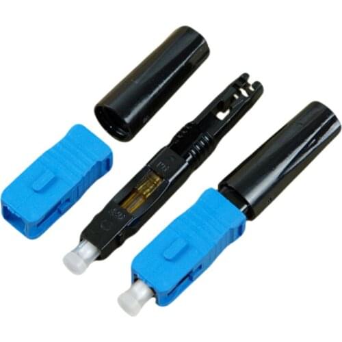 100PCS SC UPC Optical Fiber Fast Connector FTTH Field Quick Assembly Fiber Optic SC Fast Connector