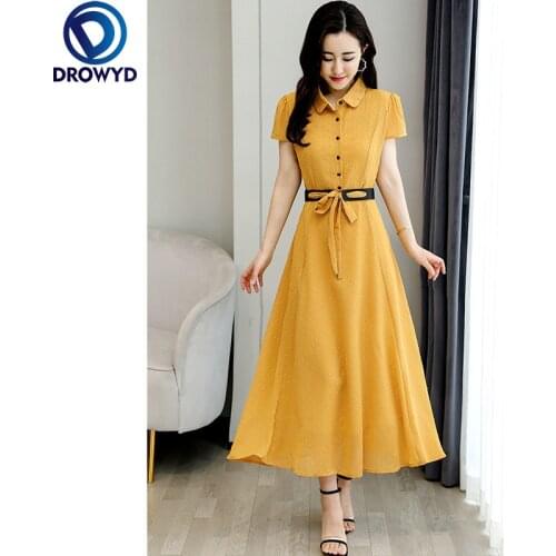 2021Vintage Elegant Solid Chiffon Boho Maxi Dresses Summer New 3XL Plus Size Beach Sundress Women Bodycon Party Dresses Vestidos