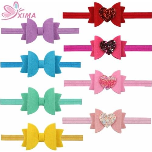 3'Sweet Fabric Hair Bows with Headband Children Elastic Hairband Children Hair Accessories Headwear Clothes Accessories