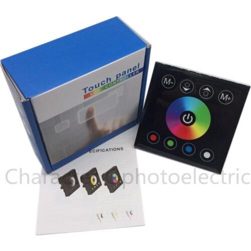 5PCS DC12-24V 16A 4A /CH Black/White Wall Mounted RGB Touch Panel LED Controller Touch Panel RGB Full Color LED Controller Free