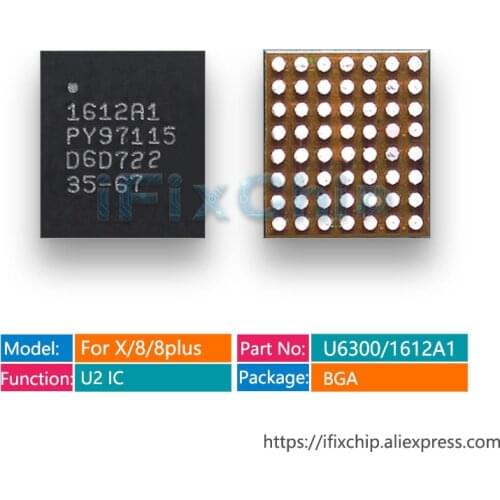 5pcs/lot New U6300 56pins For iphone x/8/ 8 plus Tristar Charger Charging U2 USB IC Chip 1612A1