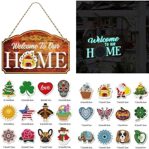 Special Shaped Drill DIY Diamond Painting Christma Partial Point Drill Magnetic Sticker Luminous Christmas Hanging Painting gift