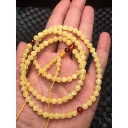 100% Natural amber bracelet 108 beads amber 6mm+ amber bracelets for women bracelet no heated no pressed real amber 15.8g