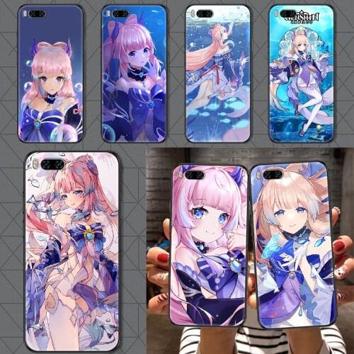 Genshin Impact Sangonomiya Kokomi Phone case For Xiaomi Mi Max Note 3 A2 A3 8 9 9T 10 Lite Pro Ultra black luxury back trend