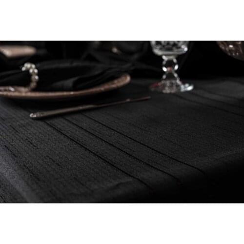 Black Linen Woven Carefree Table Cloth Free and Fast Shipping