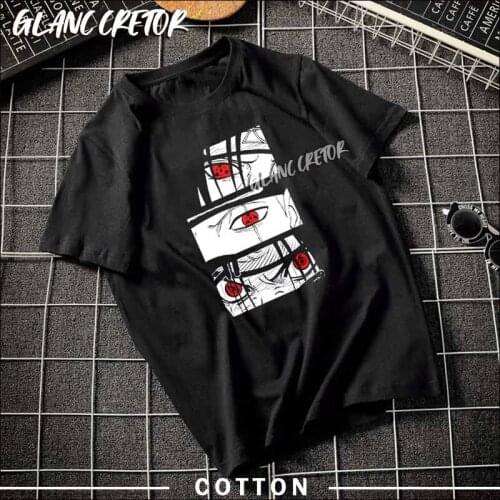 Sharingan Aesthetic Funny Cartoon T Shirt Men Unisex Cool Streetwear T-shirt Japanese Anime Summer Tshirt 2021
