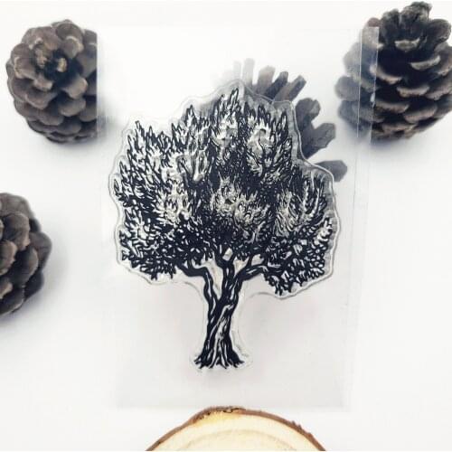 Hot sale 6*9cm The tree Transparent Clear Stamps / Silicone Seals Roller Stamp for DIY scrapbooking photo album/Card Making