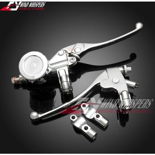 Chrome Retro universal 7/8" Clutch Lever brake Master Cylinder For Ducati Aprilia Honda Yamaha Suzuki Kawasaki Triumph Street
