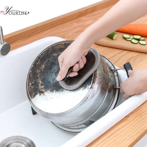 OYOURLIFE Kitchen Strong Decontamination Derusting Cleaning Brush Magic Brush Pan Pot Dish Washing Brush Kitchen Cleaning Tool