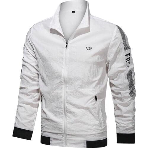 Summer new mens sun protection clothing outdoor leisure thin section breathable stand-up collar thin jacket for men