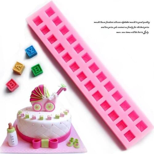 Luyou 3D Fondant Silicone Mold Baby Letter Blocks Fondant Cake Mold Silicone Mold Chocolate Cake Decorating Tools FM1077