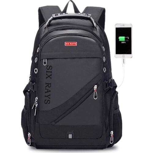 SIXRAYS 2020 Male Multifunction USB Charging Fashion Business Casual Tourist Anti-theft Waterproof 15.6 Inch Laptop Men Backpack