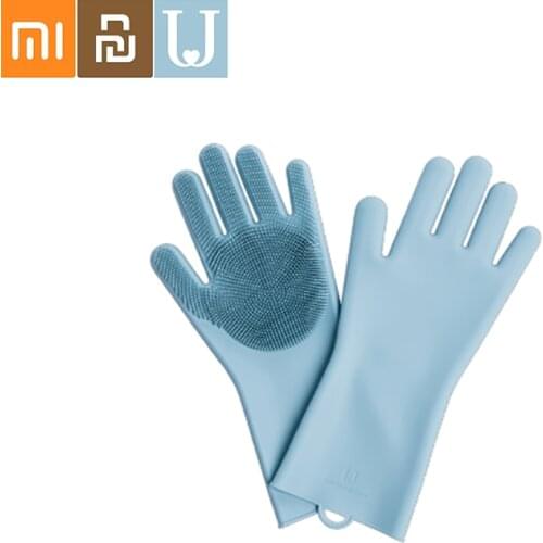 Jordan&Judy Soap Gloves Magic Silicone Cleaning Gloves Kitchen Foaming Heat Insulation Gloves from xiaomi youpin