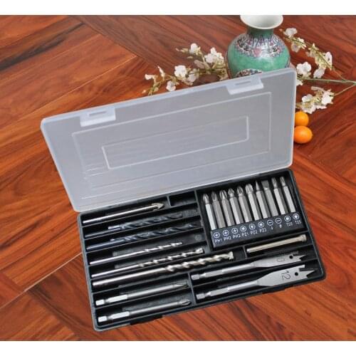 21Pcs HSS Screwdriver Twist Drill Bits Tool Set With Storage Box Multi-Functional Drill Bit Box Hardware Tools Power Tools Set