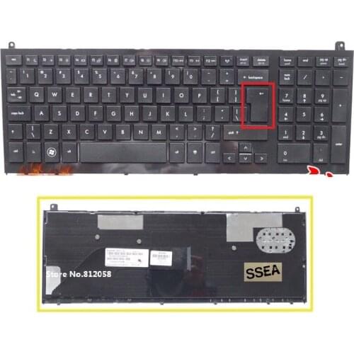 SSEA New US Keyboard For HP PROBOOK 4520S 4520 laptop Black Keyboard with Frame