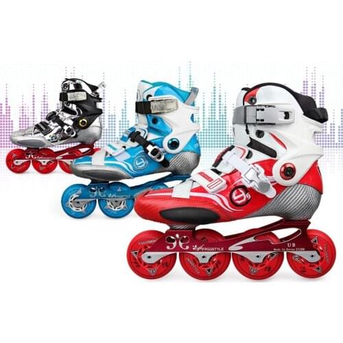JK Original Freestyle YJS Carbon Fiber Professional Slalom Inline Skates Roller Skating Shoe Sliding Free Skating Patine
