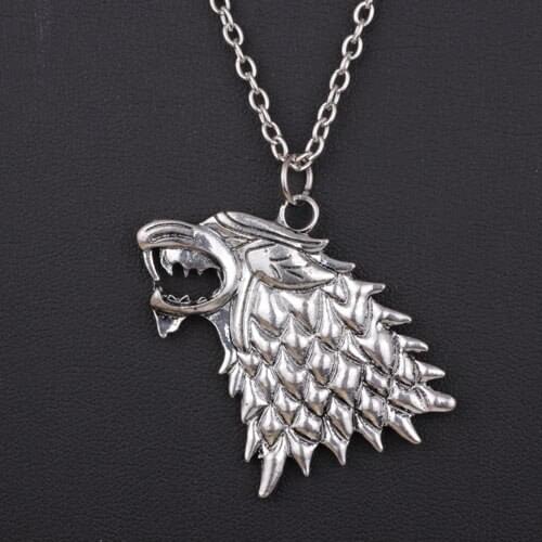 N317 European and American film and television jewelry rights game Stark wolf necklace