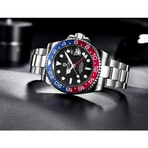 PAGANI DESIGN 40MM Ceramic GMT new Sapphire Glass Mens Automatic Watch 100M Waterproof Casual Business Mechanical Watch relogio