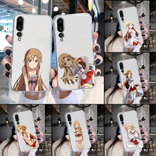 Anime Sword Art Online SAO Phone Case Transparent For Huawei P Mate P10 P20 P30 P40 10 20 Smart Z Pro Lite 2019 transparent