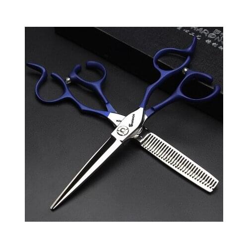 Sharontis authentic 6-inch professional hairdressing scissors hair stylist special flat cut non-marking teeth scissors